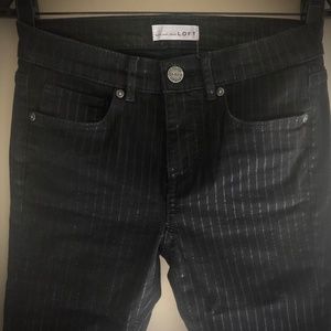 NWOT Ann Taylor Pin Striped Black Jeans